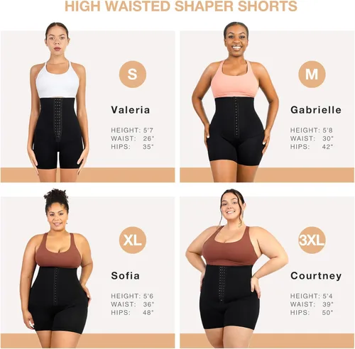 Vista 2 de FeelinGirl Faja moldeadora de cuerpo para mujer, con control de abdomen, cintura alta, levantador de glúteos, pantalones cortos de entrenamiento