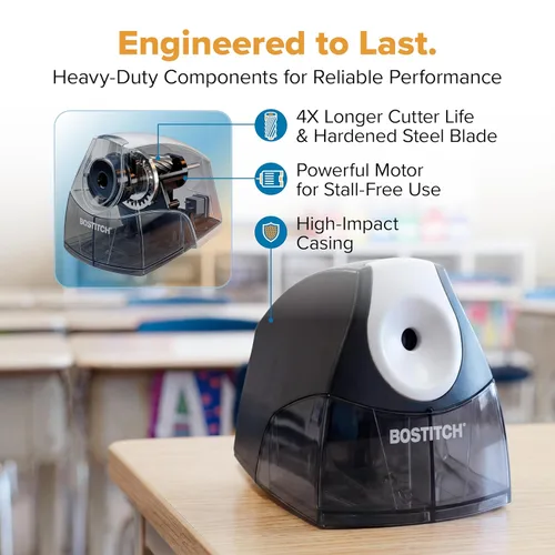Vista 5 de Saca puntas eléctrico compacto de escritorio Stanley Bostitch, Negro