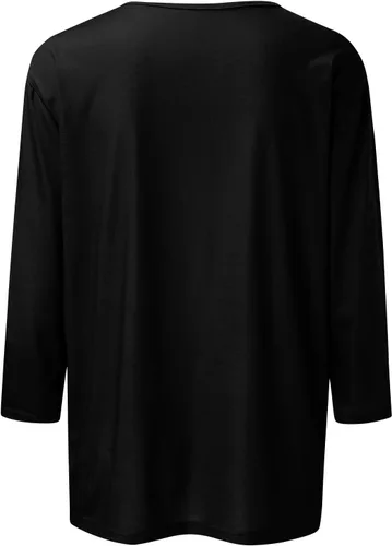 Vista 87 de Camisetas personalizadas para mujer, a la moda, casual, de séptima manga, estampada, cuello redondo, camiseta