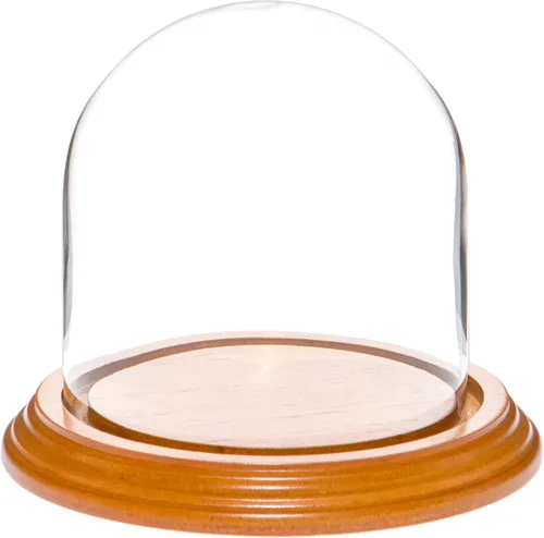 Vista 6 de Plymor Cúpula de cristal de 4 x 4 pulgadas (base de madera MDF negra)