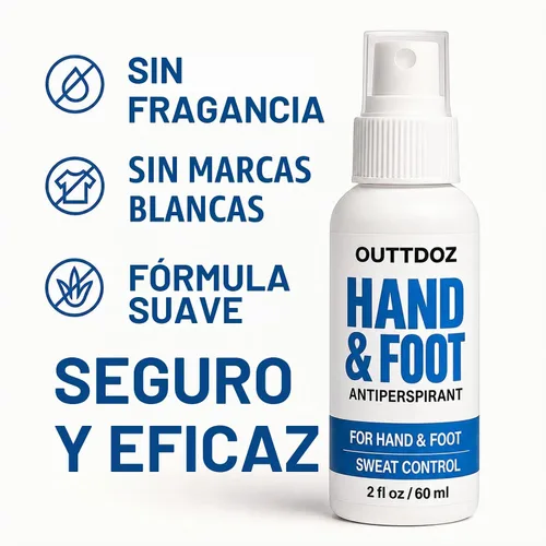 Vista 5 de Spray antitranspirante DryGrip para manos y pies sudorosos, 15% cloruro