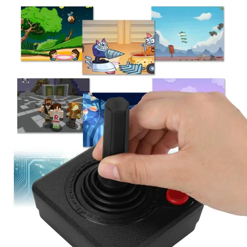 Vista 5 de Hakeeta Game Controller, Joystick Controller with an and a Four-way Control, Compatible with 7800, Suitable for All 2600 Systems. [video game]