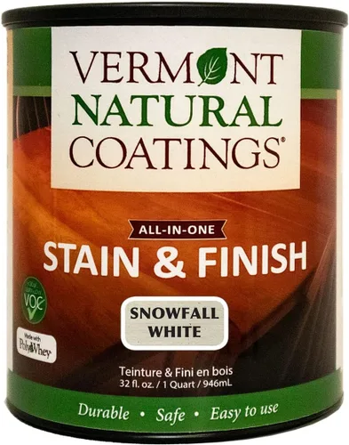 Vista 13 de Vermont Natural Coatings PolyWhey Stain & Finish - Champlain Blue - Cuarto de galón