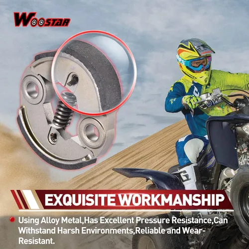 Vista 3 de WOOSTAR Embrague resistente con resorte de repuesto para 2 tiempos 43cc 47cc 49cc motor X-1 X-2 ojo de gato Pocket Bike Mini Quad