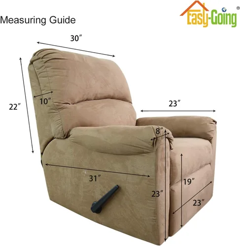 Vista 7 de Easy-Going Funda Elástica para Sofá Reclinable Cobertor de Sofá 4 Piezas Protector de Muebles Sofá Suave con Fondo Elástico Poliéster Spandex Tela
