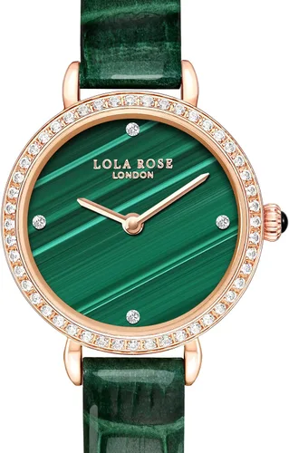 Vista 7 de Lola Rose - Reloj inspirado en piedras preciosas con correa de piel auténtica para mujer