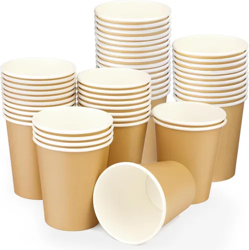 Vista 8 de Paquete de 25 vasos de papel desechables negros de 8 onzas, tazas de café caliente, taza de té de papel, vasos desechables, vasos para bebidas