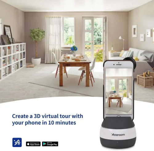 Vista 3 de Kit de bienes raíces de recorrido virtual 360 cámara 3D - El equipo incluye: trípode, rotor de cámara digital, lente de cámara ojo de pez