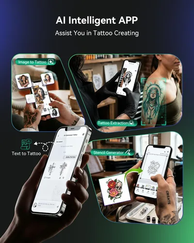 Vista 7 de Phomemo M08F Tattoo Stencil Printer, Bluetooth, Multi-Size Printing