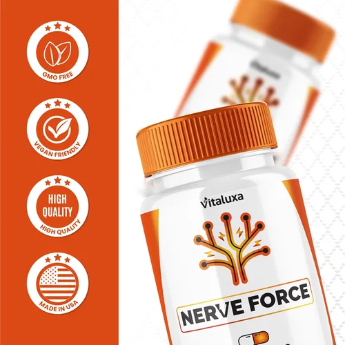 Vista 6 de Suplemento de neuropatía de fuerza nerviosa, cápsulas NerveForce para la salud cerebral, apoyo de memoria, fuerza máxima, fórmula de cápsula