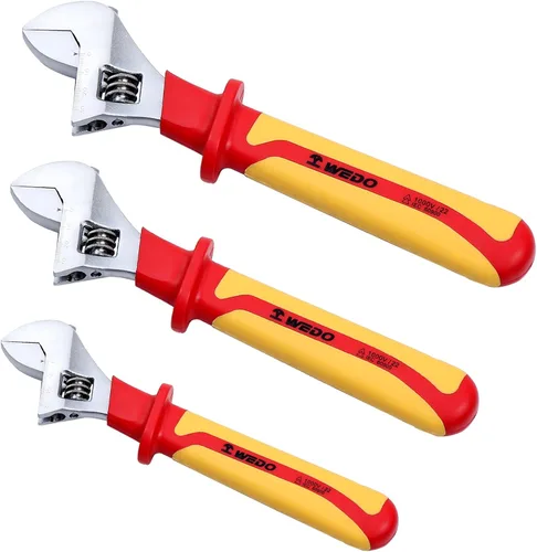 Vista 7 de WEDO Llave ajustable aislada de 6 pulgadas, llave de inyección ajustable VDE 1000V, llave de seguridad para electricistas, acero al cromo vanadio
