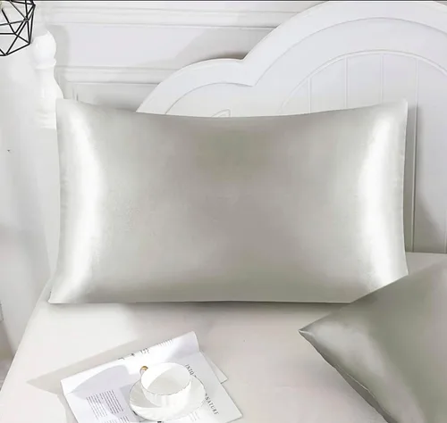 Vista 2 de SkinBiome Juego de 2 fundas de almohada de satén Fundas de almohada de seda para cabello y piel Fundas de almohada refrescantes con cierre