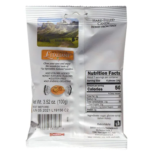 Vista 2 de Serra Hard Filled Candy with Honey from Italy, 3.52 Ounce (Pack of 12)