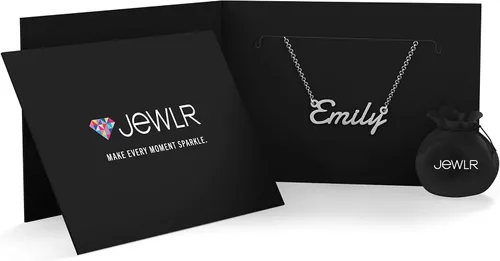 Vista 9 de JEWLR - Collar con nombre personalizado de 10 quilates con fuente floreciente