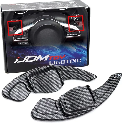 Vista 8 de iJDMTOY Extensiones de paleta grandes con acabado negro brillante compatibles con Volkswagen MK6 Golf/GTI CC Tiguan Touareg Beetle Jetta (A6), etc