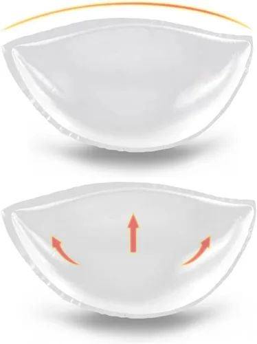 Vista 6 de Sujetador de silicona suave para mujer, almohadillas para realzar el pecho del pecho, push-up/Gathering para copa A/B/C Transparente