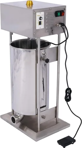 Vista 2 de Llenador eléctrico de salchichas, máquina de salchichas de acero inoxidable (capacidad 30L)