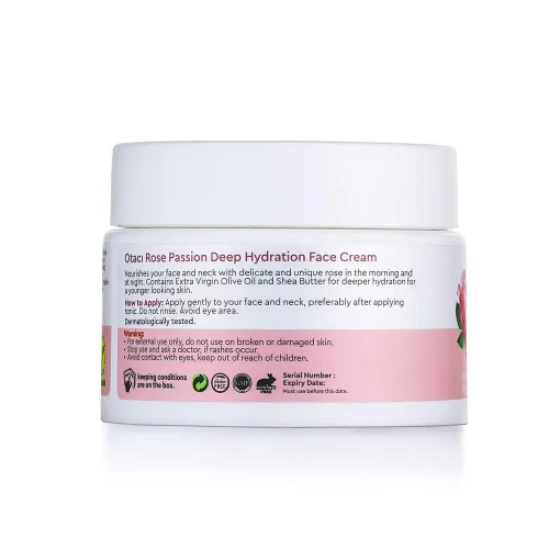 Vista 3 de OTACI Crema facial herbaria con infusión de rosas - Hidratante vegano ultra nutritivo para hidratación profunda, textura suave y brillo radiante
