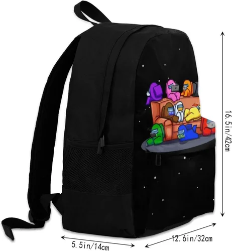 Vista 3 de Mochila de dibujos animados para adolescentes mochilas de viaje impresas en 3D bolsa de escuela deportiva casual para exteriores para niños y niñas