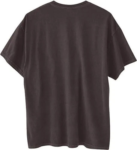 Vista 5 de Remidoo - Camiseta informal de gran tamaño para mujer, de manga corta, con estampado de letras, sol y luna