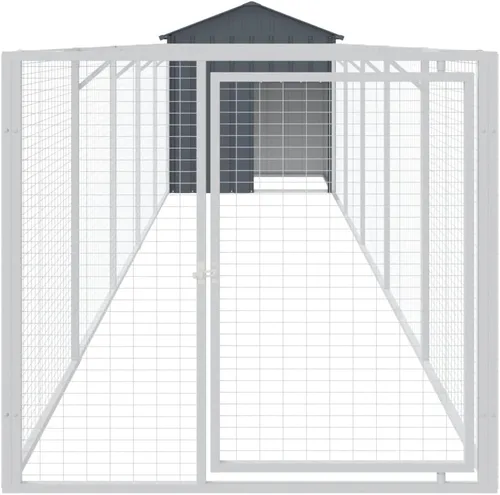 Vista 4 de vidaXL Casa para Perros con Techo Antracita 46.1"x239.8"x48.4" Acero Galvanizado