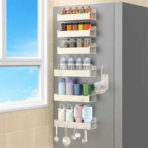 Vista 18 de HuggieGems Soporte Magnético para Botella de Agua para Refrigerador, Organizador de Portavasos para Stanley y Tumbler para Cocina, Paquete de 6
