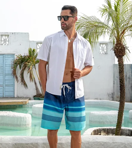 Vista 75 de UNICOMIDEA Bañador para hombre con forro de compresión de 9 pulgadas de largo