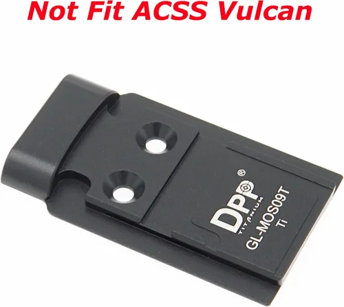 Vista 4 de Placa de montaje/adaptador DPP Titanium Compatible con Glock 17 19 MOS Holosun 509T