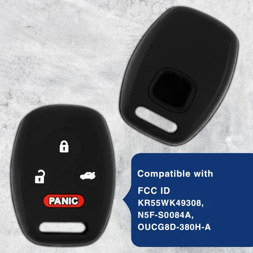 Vista 5 de 2 fundas de repuesto para llavero KeylessOption para Honda Accord Civic CRV Pilot 2003, 2004, 2005, 2006, 2007, 2008, 2009, 2010, 2011, 2012, 2013