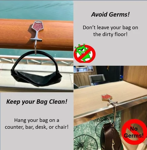 Vista 5 de Gancho para monedero en forma de vino o colgador de bolso para mesa o bar, con diamantes de imitación deslumbrante y elegante soporte para bolsas