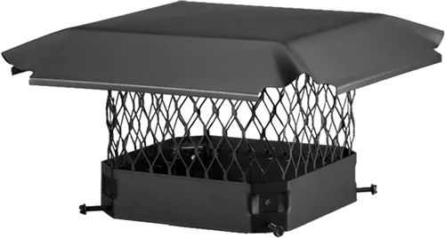 Vista 13 de Draft King CBO913 - Tapón de chimenea de acero galvanizado negro con perno, 9 x 13 pulgadas