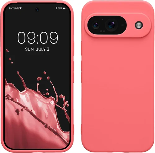 Vista 88 de kwmobile Funda compatible con Google Pixel 9 - Funda protectora delgada de TPU para teléfono - Acabado mate suave - Piedra antigua