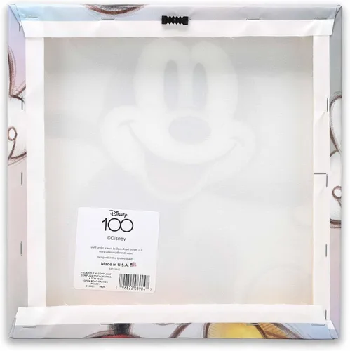Vista 3 de Open Road Brands Disney Mickey Mouse Sketch Gallery Lienzo Envuelto Decoración de Pared - Arte de Pared Clásico de Mickey Mouse para el Hogar