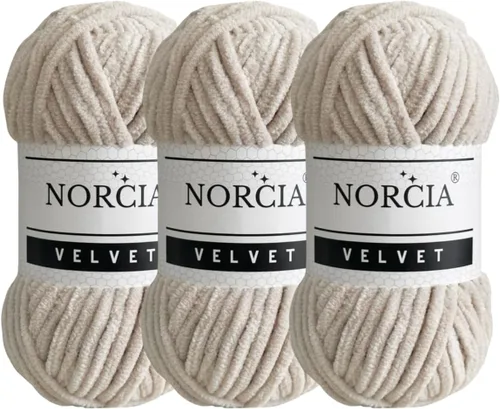 Vista 46 de Hilo de Terciopelo Suave Chenille para Ganchillo Super Voluminoso (100g-3.50oz) (68m-74.3 yds) Hilo para Manta de Bebé para Tejer Amigurumi Hilo