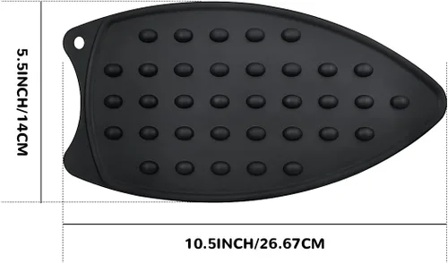 Vista 2 de yuntop 2 almohadillas de silicona multiusos resistentes al calor, almohadillas protectoras para tabla de planchar, planchas planas, rizadores (negro)