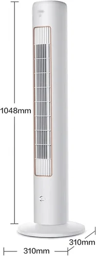 Vista 2 de ZUMAHA Ventilador de torre oscilante silencioso de 60°, ventilador de enfriamiento de 3 ajustes de velocidad para el hogar y la oficina, ventilador