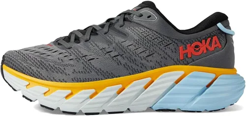 Vista 4 de Hoka One One Gaviota 4, zapatillas de running para hombre Negro blanco