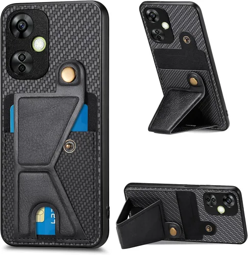 Vista 213 de Funda para Oppo K10x / OnePlus Nord CE 2 Lite 5G Funda para Realme 9 5G / 9 Pro / Q5 / V25 Funda de piel sintética con ranuras para tarjetas
