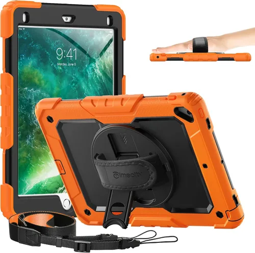 Vista 14 de Timecity - Funda para iPad de 6ª y 5ª generación, 9,7 pulgadas, 2018/2017, con soporte giratorio, silicona, carcasa protectora de PC de repuesto