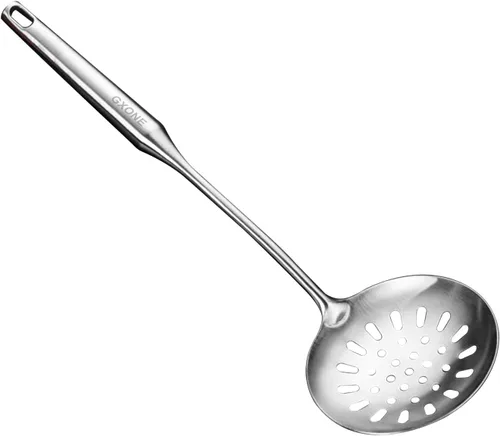 Vista 11 de Cuchara de Cocina, Cucharas Grandes de Servir de Acero Inoxidable 304, Plata/31,9 cm