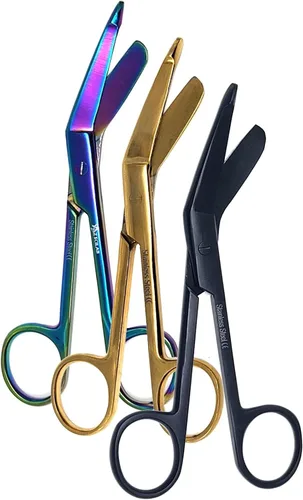 Vista 7 de Juego de 3 tijeras de vendaje para enfermera, médico, EMT Lister, 5.5 pulgadas, acero inoxidable, calidad premium, regalo ideal (PK1)