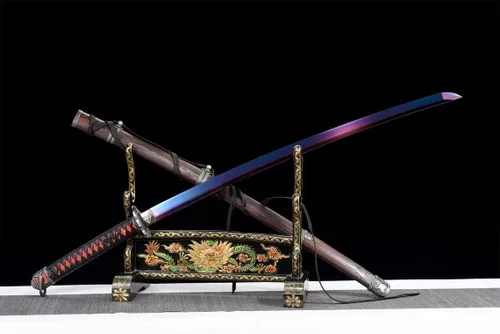 Vista 2 de Espada katana japonesa real samurái hecha a mano, 41 pulgadas