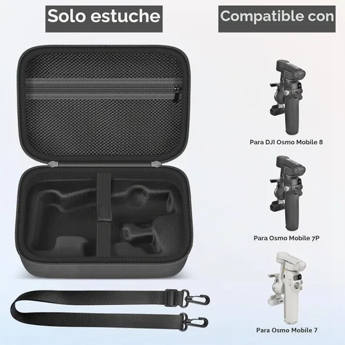 Vista 2 de Estuche rígido para estabilizador de cardán DJI Osmo Mobile 8/7P/7 Negro