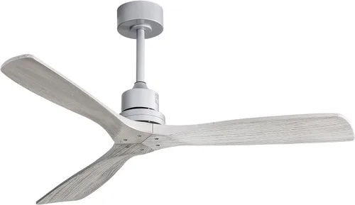 Vista 14 de Sofucor Ventiladores de techo de madera maciza de 52 pulgadas con luces y control remoto, ventilador de techo regulable de 6 velocidades