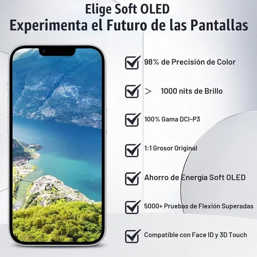 Vista 4 de DIGI4U Reemplazo de pantalla OLED suave para iPhone 12 Pro Max, pantalla COP de 6.7 pulgadas, no LCD, ventana 1:1, resolución y grosor, control