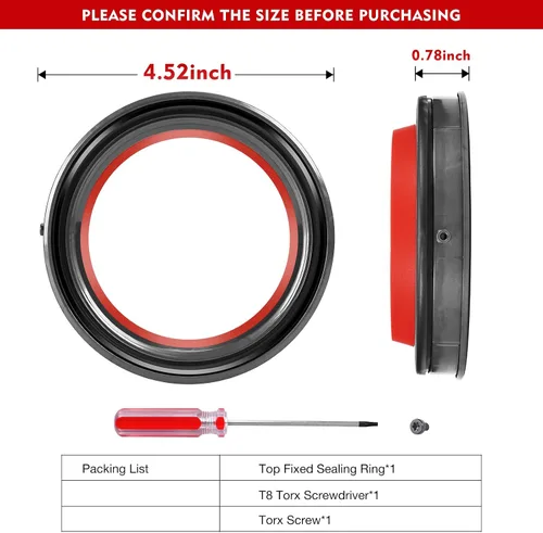Vista 2 de Parte del contenedor de polvo - Anillo de sellado de repuesto compatible con aspiradora Dyson Cyclone V10 SV12, parte de copa de suciedad