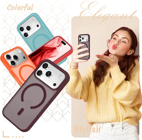 Vista 1137 de Funda para Google Pixel 10 Pro XL, cubierta magnética mate, color negro Fit for MagSafe, Screen Protector included, Shockproof Military Grade