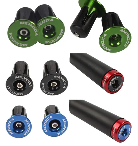 Vista 6 de 1 par de tapones de extremo de manillar de bicicleta de aluminio, tapas de extremo de barra con bloqueo expansivo para bicicleta de carretera