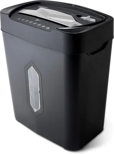 Vista 7 de Aurora AS890C Trituradora de papel y tarjetas de crédito de 8 hojas con cesta