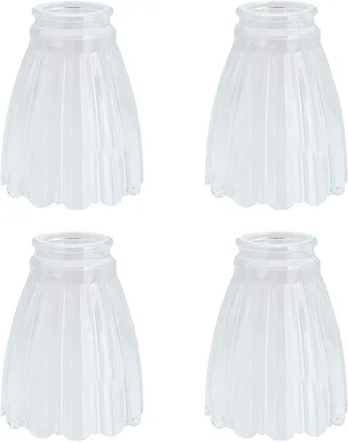 Vista 33 de Aspen Creative 23178-65-4 Pantalla de vidrio de repuesto para ventilador de techo con forma de campana de alabastro transicional, ajuste de 2-1/8